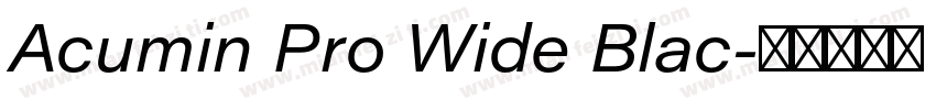 Acumin Pro Wide Blac字体转换